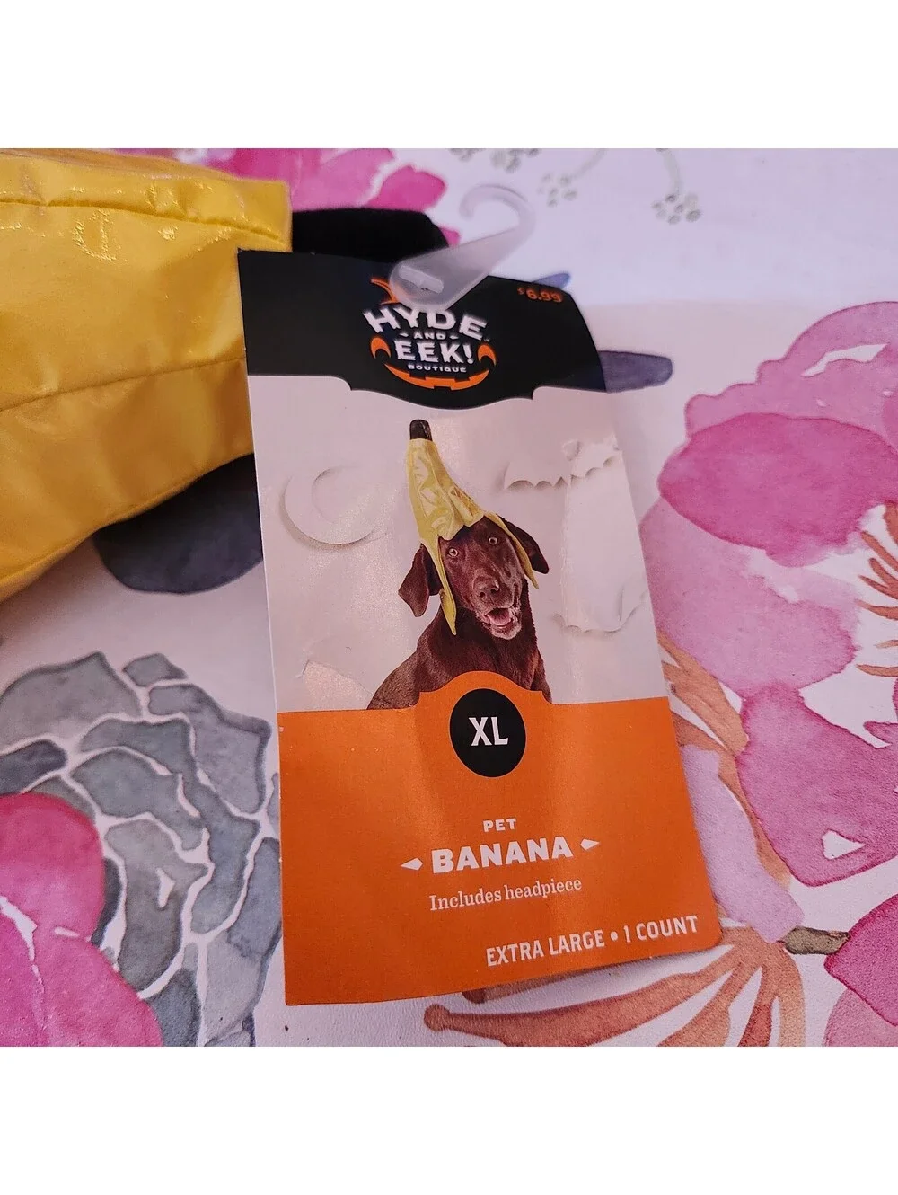 Hyde & Eek Pet Banana Halloween Costume XL Dog Headpiece
